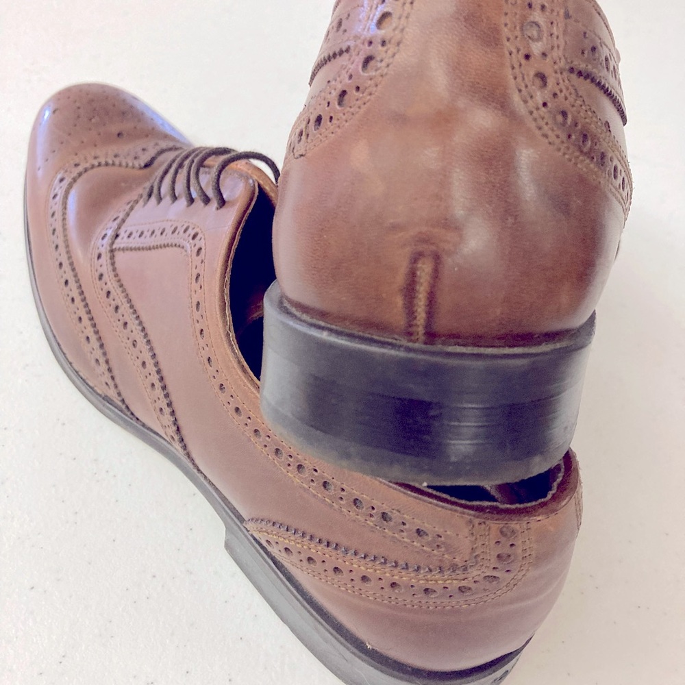 Mens Stafford Leather Shoes Size 12M - Picture 6 of 8